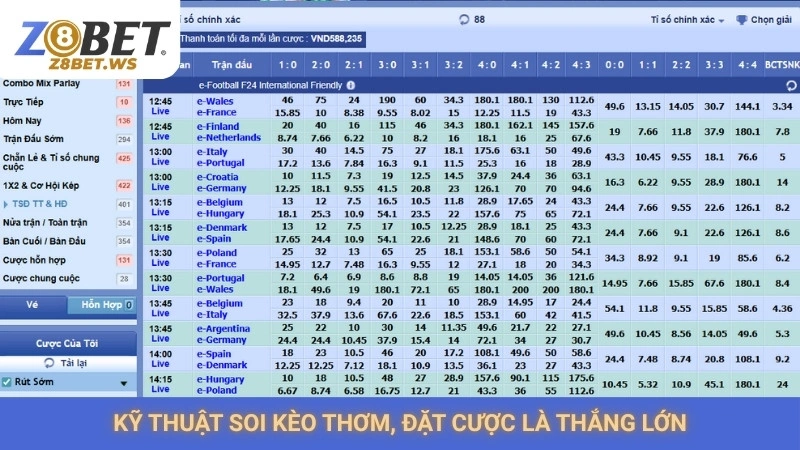 Kỹ thuật soi kèo thơm, đặt cược là thắng lớn