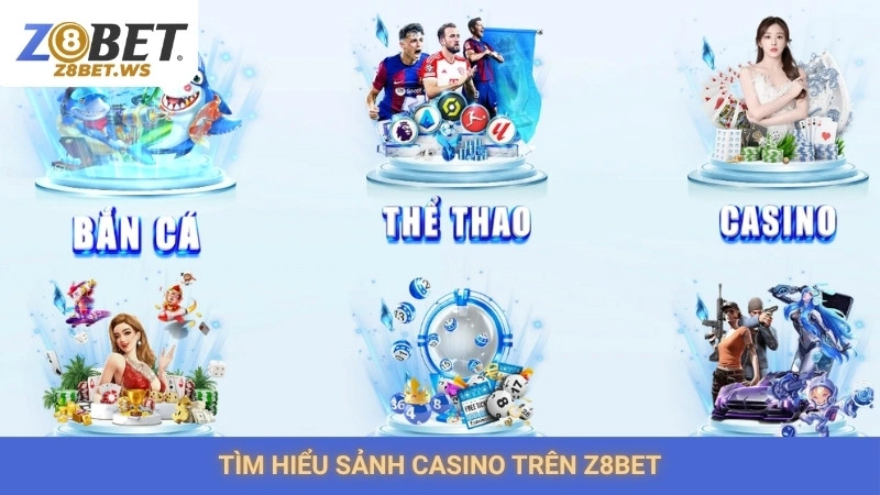 Tìm hiểu sảnh Casino trên Z8bet