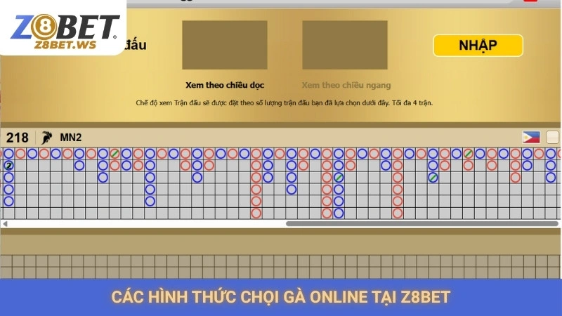 Các hình thức chọi gà online tại Z8bet