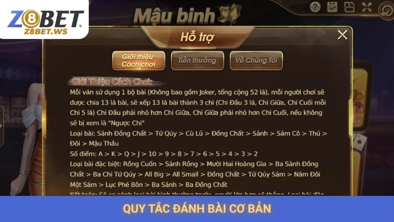 Mậu binh online Z8bet | Hướng dẫn binh xập xám từ A-Z 2 Quy tắc đánh bài cơ bản
